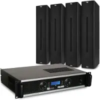 Power Dynamics PDCS403 passieve speakerset voor gebedshuis, sportzaal of bedrijfshal - 500W - Zwart