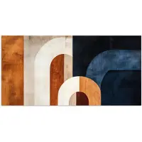 PosterMonkey Poster 40x20 cm - Abstract - Vormen - Donkerblauw - Posters - Kamer decoratie - Wanddecoratie woonkamer - Muurdecoratie slaapkamer