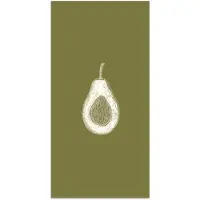 PosterMonkey Poster 80x160 cm - Avocado - Minimalistisch - Illustratie - Groen - Posters - Kamer decoratie - Wanddecoratie woonkamer - Muurdecoratie slaapkamer