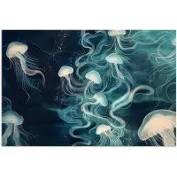 PosterMonkey Poster 90x60 cm - Kwallen - Zee - Wit - Golven - Posters - Kamer decoratie - Wanddecoratie woonkamer - Muurdecoratie slaapkamer