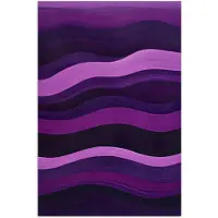 PosterMonkey Poster 20x30 cm - Lijnen - Golven - Paars - Abstract - Posters - Kamer decoratie - Wanddecoratie woonkamer - Muurdecoratie slaapkamer