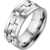 Mendes Jewelry heren ring Edelstaal Tandwiel-19mm