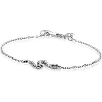 Zinzi zilveren armband met elegante slang, witte zirkonia's ZIA2721