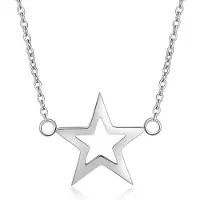 Cilla Jewels Dames ketting Edelstaal Star Zilverkleurig