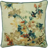 Hoii FLORETTE | sierkussen 45x45 cm | Mountain View | groen | multicolor | | met duurzame kussenvulling