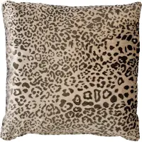 Hoii LEONELLE | sierkussen 45x45 cm | Pumice Stone | beige | dierenprint | | met duurzame kussenvulling