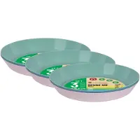 Juypal Hogar Juypal Borden - 12x - pastel tinten - kunststof - D18,5 x H2,5 cm - herbruikbaar - BPA-vrij