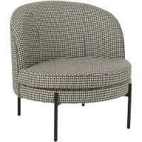 J-Line zetel Pied-De-Poule - ijzer - zwart/wit