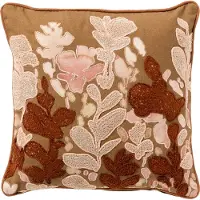Hoii LYDIA | sierkussen 45x45 cm | Tobacco Brown | bruin | multicolor | | met duurzame kussenvulling