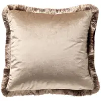 Hoii JEANETTE | sierkussen 45x45 cm | Doeskin | bruin |