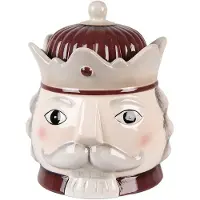 Clayre & Eef Voorraadpot Notenkraker Ø 16x19 cm Beige Keramiek