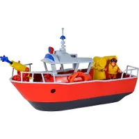 Simba Brandweerman Sam - Titan Brandweerboot - 32 cm - met Sam figuur - Speelgoedboot