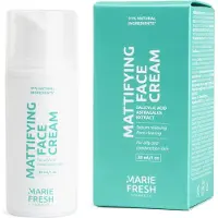 Marie fresh cosmetics Mattifying face cream - Matterende gezichtscreme - Gecombineerde & Vette Huid - Dagcreme Nachtcreme - Gezichtscrème met Chinese ginseng - Vitamine E & C - 30 ml