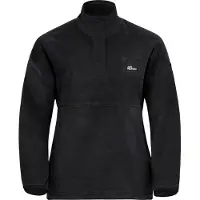 Jack Wolfskin Sumetro, fleecetrui, dames, zwart