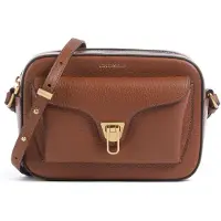 Coccinelle Schoudertas 'Beat Soft Handbag Grained Leather' cognac