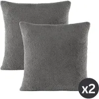 Tiseco - Kussen COCOON (gevuld) - SET/2 - Half fleece - 45x45 cm, grijs