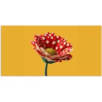 PosterMonkey Poster 80x40 cm - Bloem - Rood - Stippen - Posters - Kamer decoratie - Wanddecoratie woonkamer - Muurdecoratie slaapkamer