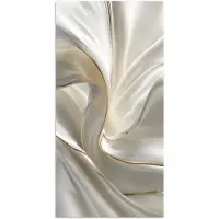 PosterMonkey Poster 20x40 cm - Stof - Plooien - Goud - Posters - Kamer decoratie - Wanddecoratie woonkamer - Muurdecoratie slaapkamer