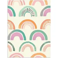 PosterMonkey Poster 120x160 cm - Regenboog - Pastel - Patroon - Posters - Kamer decoratie - Wanddecoratie woonkamer - Muurdecoratie slaapkamer XXL
