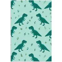 PosterMonkey Poster 120x180 cm - Donkergroen - Dinosaurussen - Afdrukken - Bladeren - Posters - Kamer decoratie - Wanddecoratie woonkamer - Muurdecoratie slaapkamer XXL