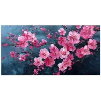 PosterMonkey Poster 120x60 cm - Bloem - Bloesems - Roze - Abstract - Posters - Kamer decoratie - Wanddecoratie woonkamer - Muurdecoratie slaapkamer