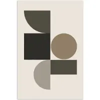 PosterMonkey Poster 120x180 cm - Aardetinten - Abstracte compositie - Eenvoudige vormen - Posters - Kamer decoratie - Wanddecoratie woonkamer - Muurdecoratie slaapkamer XXL
