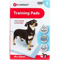 Flamingo puppy pads Trainingsmat Pady Wit – 100 stuks – Zindelijkheidsmat voor puppy’s en honden – 5-laags – Absorberend & sneldrogend – Maat S – 45x35 cm
