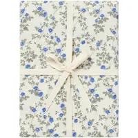 Garbo&Friends Dainty Hoeslaken Neteldoek 90x200 Cm - Onderlakens Biologisch Katoen Blue - GF1490281-9400-209GL
