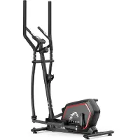 Bigzzia Crosstrainers - Elliptische trainer tot 150 kg - Vliegwiel van 10 kg - Magnetische weerstand met 16 niveaus - LCD-scherm - Zwart