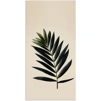 PosterMonkey Poster 75x150 cm - Palmblad - Donkere bladen - Subtiel - Posters - Kamer decoratie - Wanddecoratie woonkamer - Muurdecoratie slaapkamer