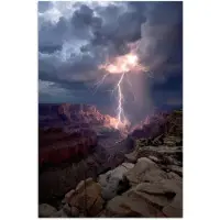 PosterMonkey Poster 60x90 cm - Bliksem - Wolken - Canyon - Posters - Kamer decoratie - Wanddecoratie woonkamer - Muurdecoratie slaapkamer