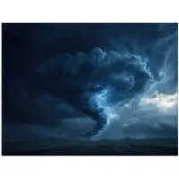 PosterMonkey Poster 160x120 cm - Tornado - Duister - Wolken - Posters - Kamer decoratie - Wanddecoratie woonkamer - Muurdecoratie slaapkamer XXL
