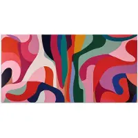 PosterMonkey Poster 120x60 cm - Vormen - Bochten - Kleurrijk - Abstract - Posters - Kamer decoratie - Wanddecoratie woonkamer - Muurdecoratie slaapkamer