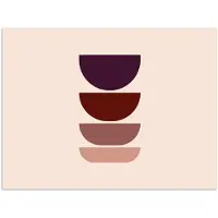 PosterMonkey Poster 80x60 cm - Harmonieus - Symmetrisch - Rood - Posters - Kamer decoratie - Wanddecoratie woonkamer - Muurdecoratie slaapkamer