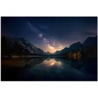 PosterMonkey Poster 180x120 cm - Kristalhelder meer - Bergen - Bergen - Posters - Kamer decoratie - Wanddecoratie woonkamer - Muurdecoratie slaapkamer XXL