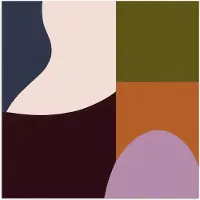 PosterMonkey Poster 50x50 cm - Vormen - Abstract - Kleuren - Vierkant - Posters - Kamer decoratie - Wanddecoratie woonkamer - Muurdecoratie slaapkamer