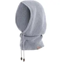 Knit Factory Evy Colsjaal met capuchon - Licht Grijs - One Size