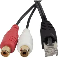 BOSSCOM RJ45 - Tulp stereo (v) kabel voor B&O | zwart | 2 meter