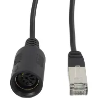 BOSSCOM RJ45 - DIN 8-pins / Powerlink PL8 (v) kabel voor B&O | zwart | 0,15 meter