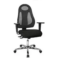 Topstar Bureaustoel FREE ART, synchroonmechanisme, zonder armleuningen, rugleuning met ademend design, antraciet