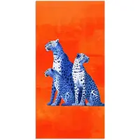 PosterMonkey Poster 20x40 cm - Luipaarden - Stippen - Oranje - Posters - Kamer decoratie - Wanddecoratie woonkamer - Muurdecoratie slaapkamer