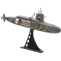 Revell Modelbouwpakket Militaire voertuigen - 05185 USS Abraham Lincoln met Interieur - SSBN-602 - George Washington-klasse - Onderzeeër Plastic - 1:253 - Modelbouw