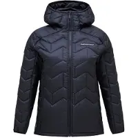 Peak Performance - Dames donsjassen - W Elevate Liner Hood Black voor Dames van Gerecycled Polyester - Maat L - Zwart