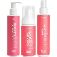 Marie fresh cosmetics Oil cleanser + Reinigingsschuim + Hyaluronzuur toner - Skincare voor Normale & Droge Huid - Gezichtsreinigers - Huidverzorgingsset