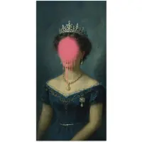 PosterMonkey Poster 80x160 cm - Kroon - Roze druipend verf - Portret - Posters - Kamer decoratie - Wanddecoratie woonkamer - Muurdecoratie slaapkamer