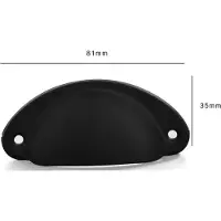 INF Komgrepen voor laden en deuren, 10-pack Black