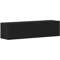 vidaXL Tv-meubel 120x30x30,5 cm spaanplaat zwart eikenkleurig