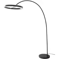LUCANDE Vloerlampe , Yekta, dimbare, Zwart, Woonkamer, Metaal, Designer