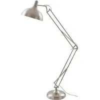 LINDBY Vloerlampe , Leia, Metallic, Werkkamer / Kantoor, Metaal, Modern