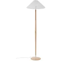 LUCANDE Vloerlampe , Ellorin, Wit, Woonkamer, Stof, Landhuis / Rustiek